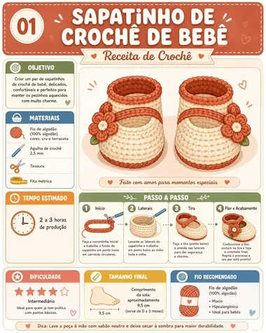 Receita de sapatinho de bebê